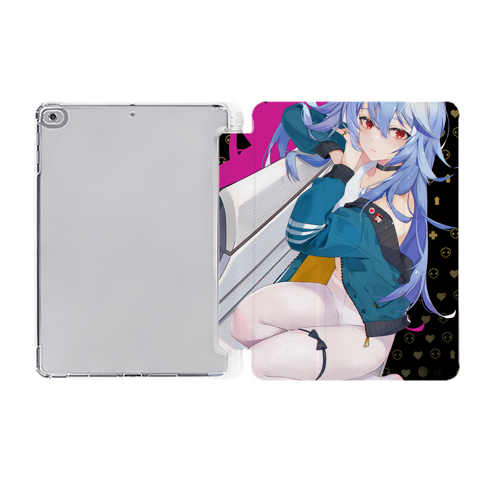 （画像用） EVA 新世紀エヴァンゲリオン IPad ケース ペン収納付き 三つ折りスタンド PUレザー×シリコン 対応機種9.5/10.5/10.9インチ